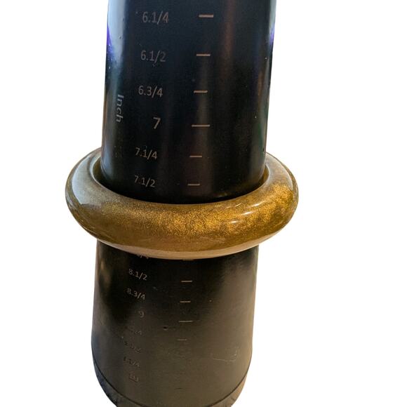 VTG Set of 2 Golden Shimmer Marbled Heavy (Nice Clank) Lucite Bangle Bracelets - Picture 7 of 9